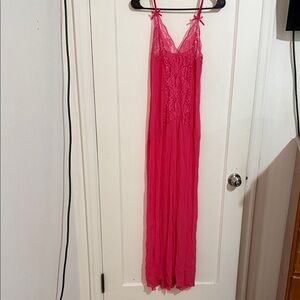 Elegant Pink Lace Women’s night dress